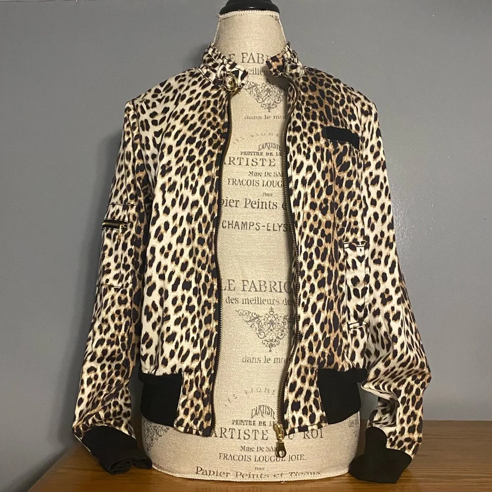 Larry Levine Sport - Cheetah Bomber Jacket